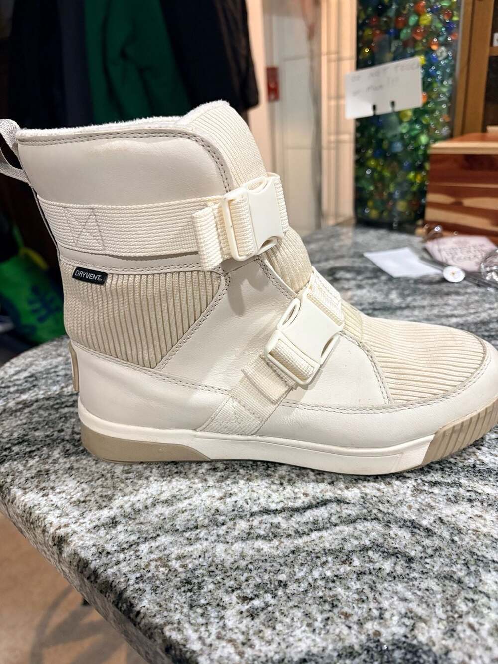 The North Face Women's Sierra Sport Strap Waterproof DryVent Boots in Gardenia w